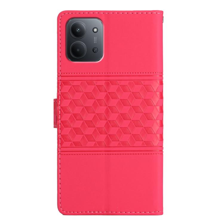 For Redmi 15C 5G/4G EU 173mm Diamond Embossed Skin Feel Leather Phone Case