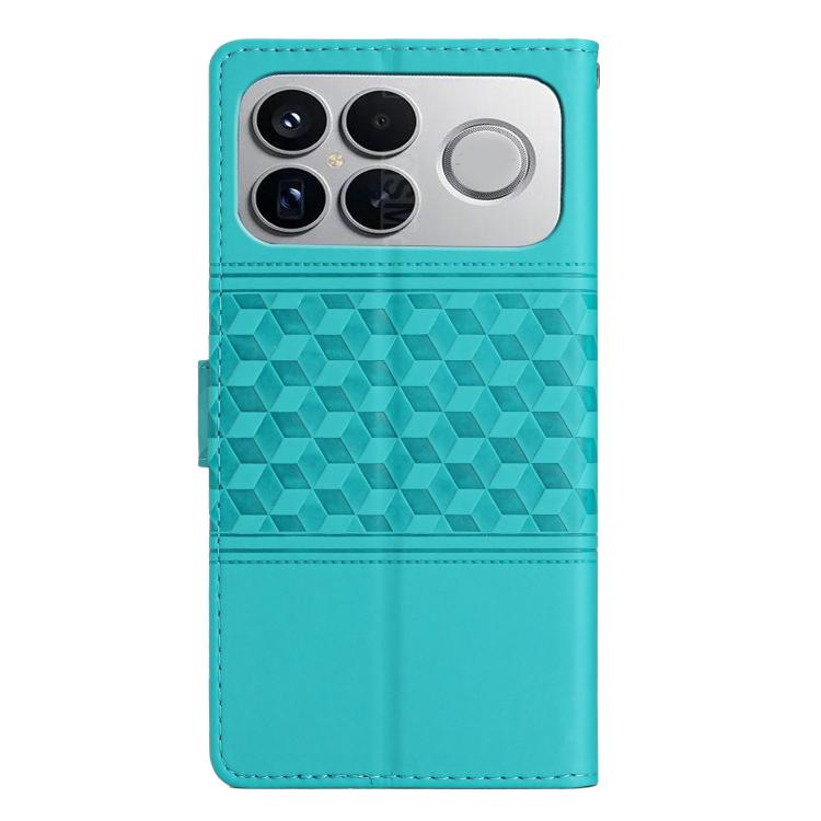 For Redmi K90/Poco F8 Pro Diamond Embossed Skin Feel Leather Phone Case