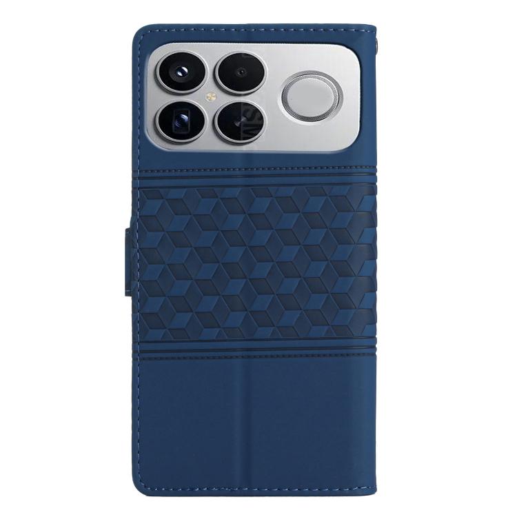 For Redmi K90/Poco F8 Pro Diamond Embossed Skin Feel Leather Phone Case