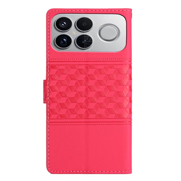 For Redmi K90/Poco F8 Pro Diamond Embossed Skin Feel Leather Phone Case