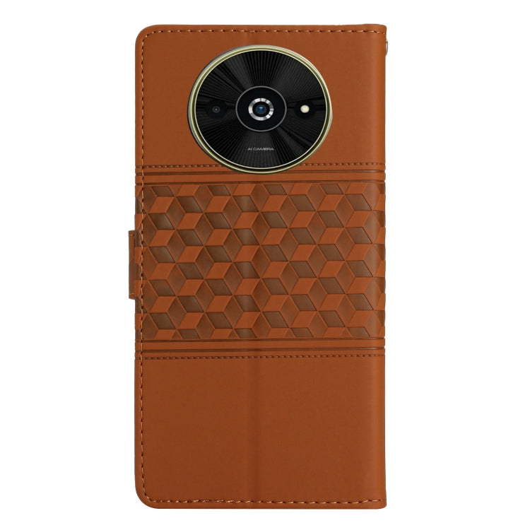 For Xiaomi Poco C61 Diamond Embossed Skin Feel Leather Phone Case