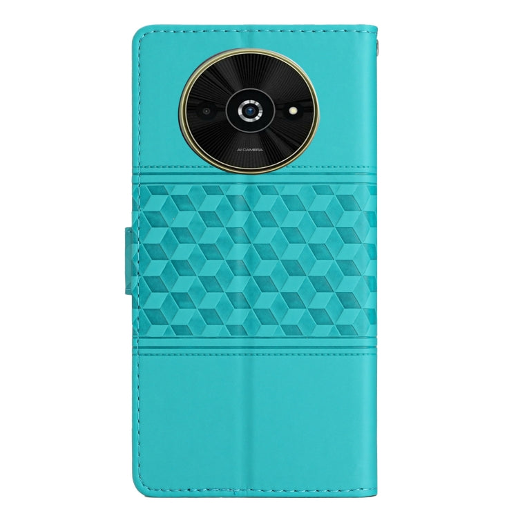 For Xiaomi Poco C61 Diamond Embossed Skin Feel Leather Phone Case