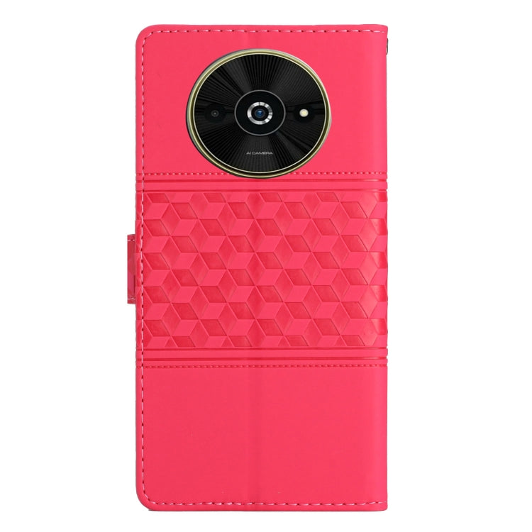 For Xiaomi Poco C61 Diamond Embossed Skin Feel Leather Phone Case