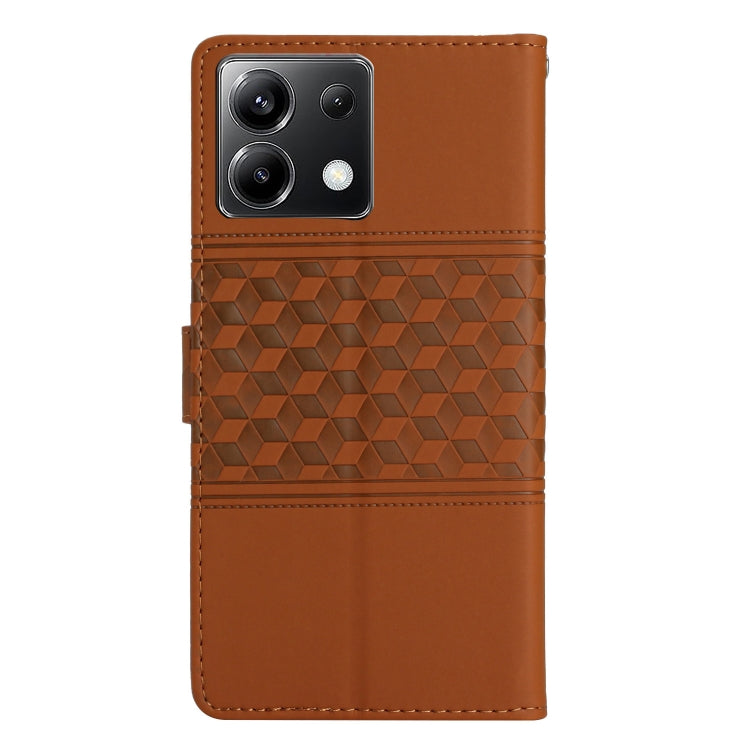 For Xiaomi Poco X6 Diamond Embossed Skin Feel Leather Phone Case