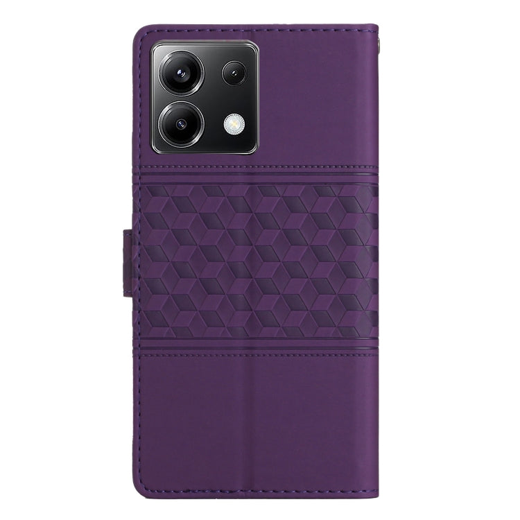 For Xiaomi Poco X6 Diamond Embossed Skin Feel Leather Phone Case