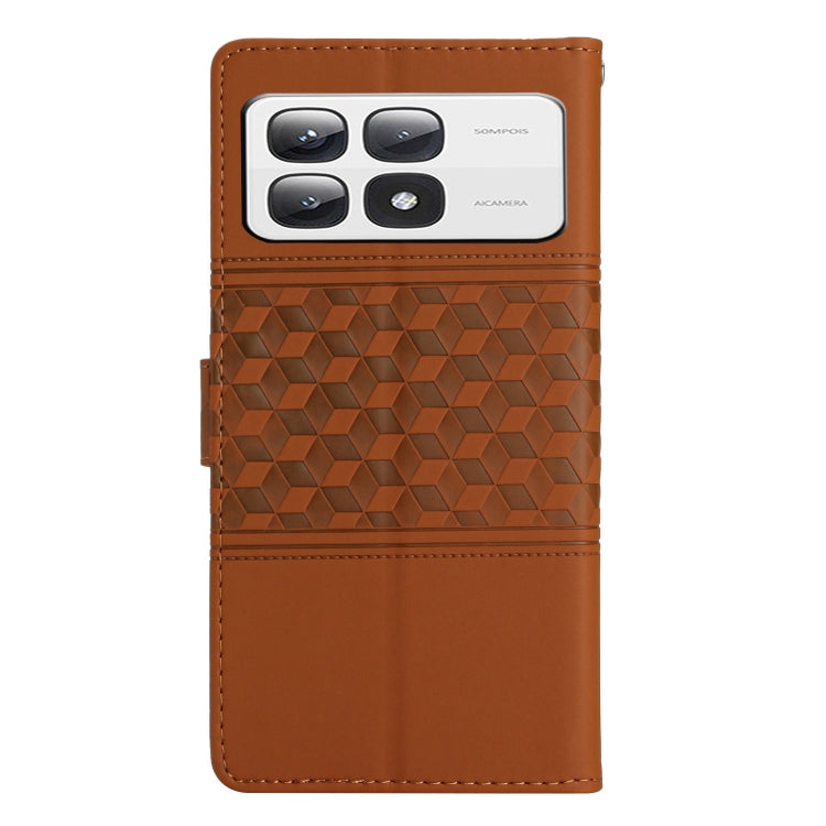 For Xiaomi 14T Pro Diamond Embossed Skin Feel Leather Phone Case
