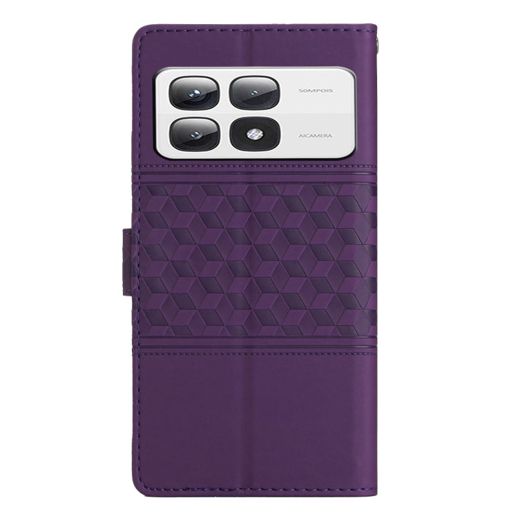 For Xiaomi 14T Pro Diamond Embossed Skin Feel Leather Phone Case