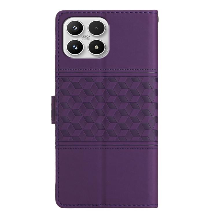 For Xiaomi 17 Diamond Embossed Skin Feel Leather Phone Case