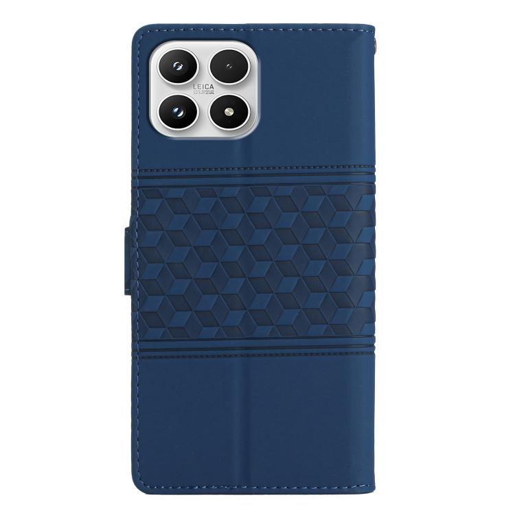 For Xiaomi 17 Diamond Embossed Skin Feel Leather Phone Case