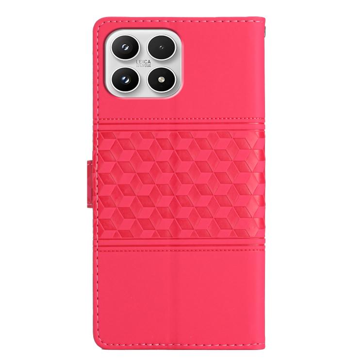 For Xiaomi 17 Diamond Embossed Skin Feel Leather Phone Case