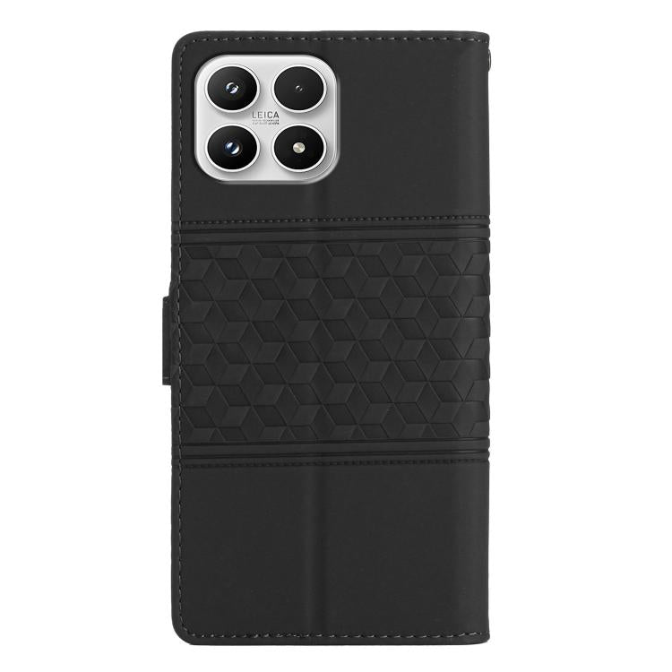 For Xiaomi 17 Diamond Embossed Skin Feel Leather Phone Case