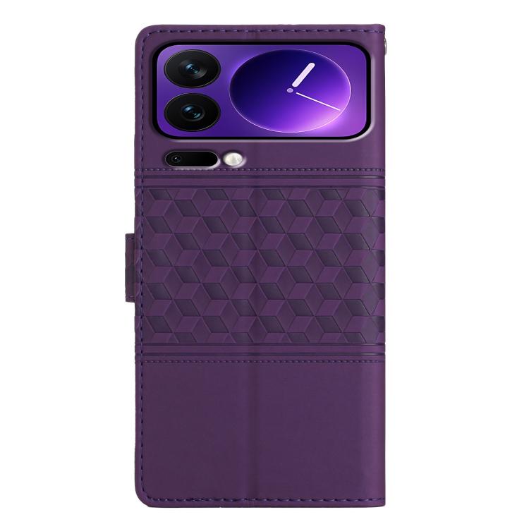 For Xiaomi 17 Pro Diamond Embossed Skin Feel Leather Phone Case