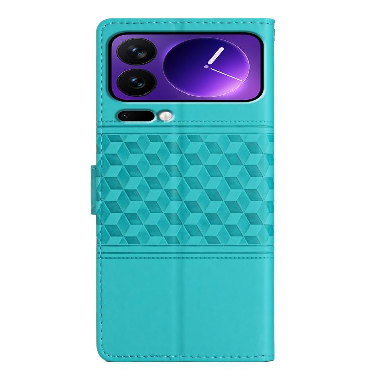 For Xiaomi 17 Pro Diamond Embossed Skin Feel Leather Phone Case