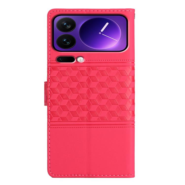 For Xiaomi 17 Pro Diamond Embossed Skin Feel Leather Phone Case
