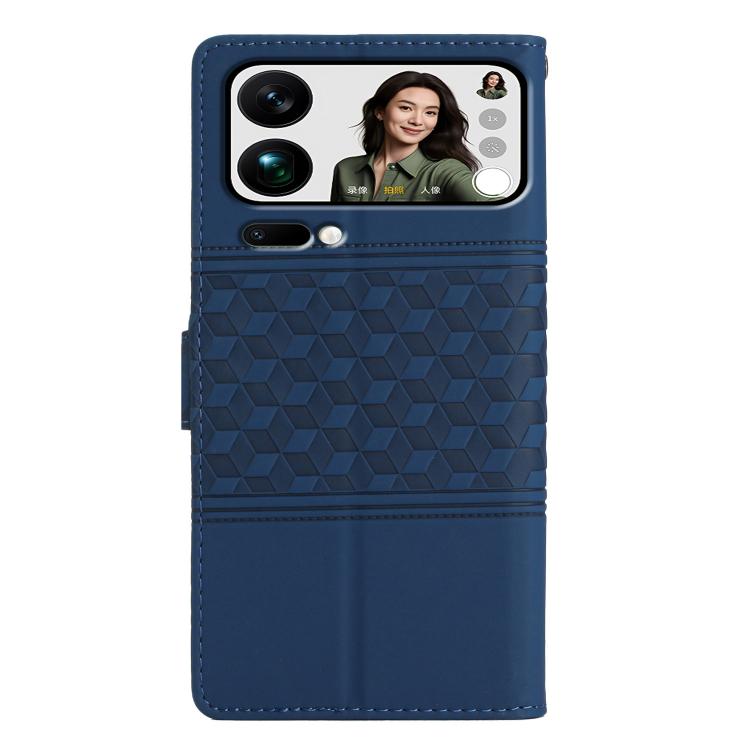 For Xiaomi 17 Pro Max Diamond Embossed Skin Feel Leather Phone Case