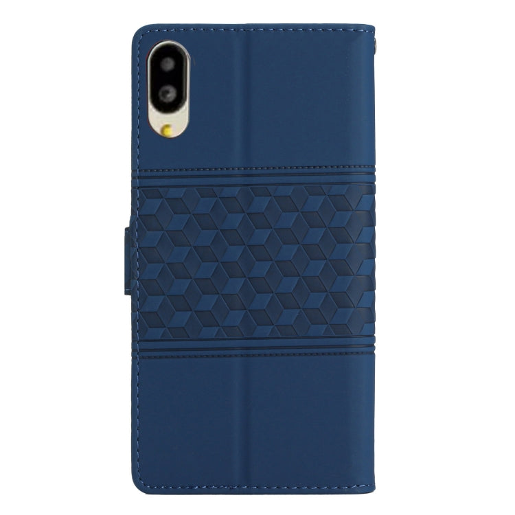 For Sharp Basio active SHG09 Diamond Embossed Skin Feel Leather Phone Case