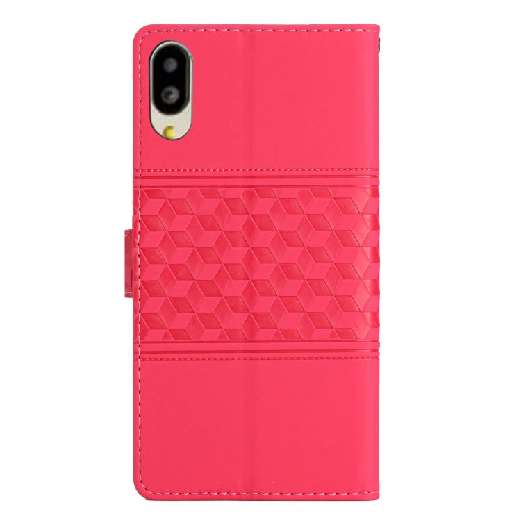 For Sharp Basio active SHG09 Diamond Embossed Skin Feel Leather Phone Case