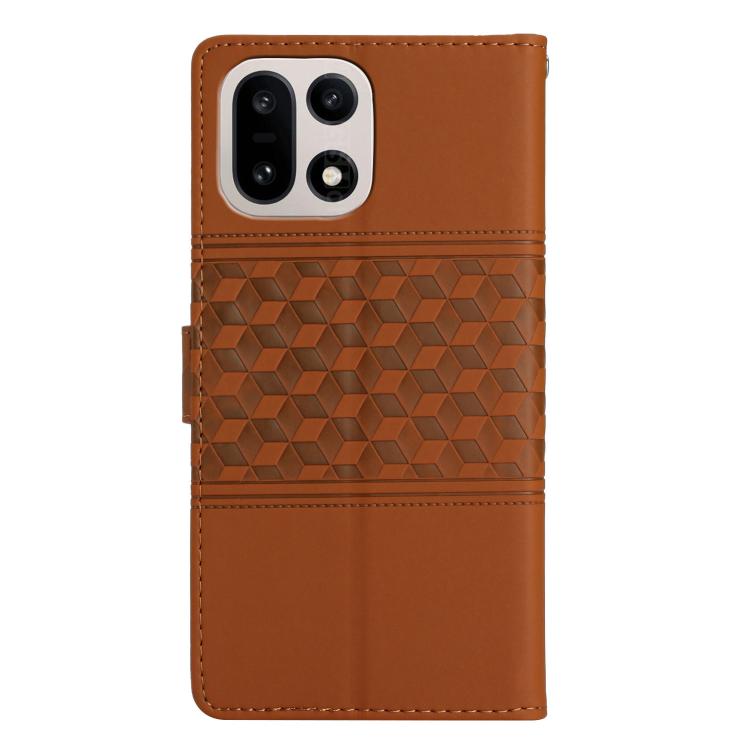 For OnePlus 15 Diamond Embossed Skin Feel Leather Phone Case