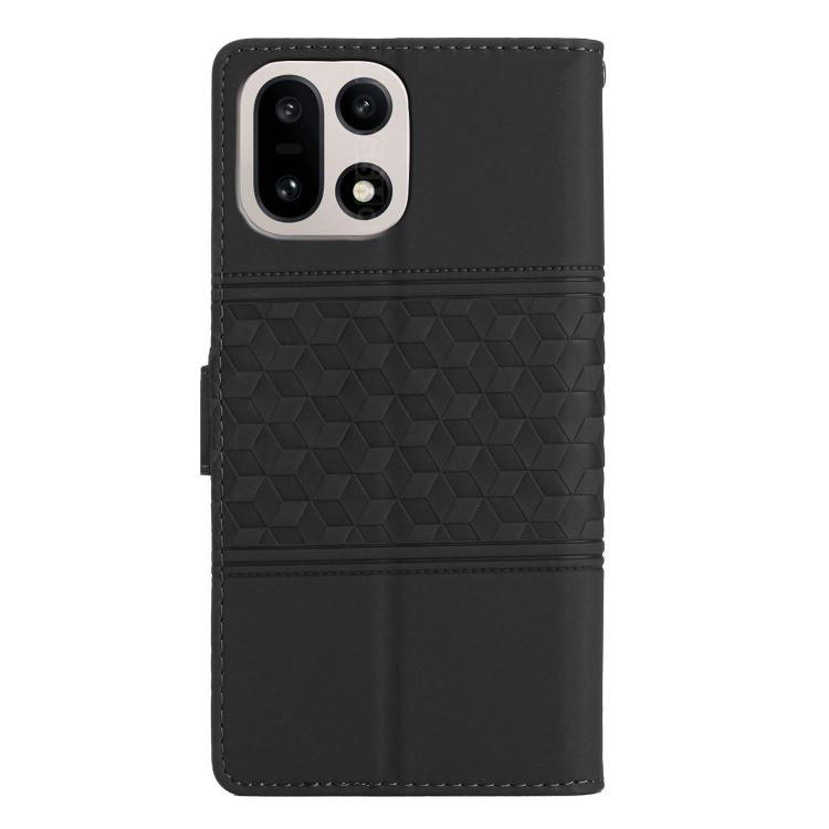 For OnePlus 15 Diamond Embossed Skin Feel Leather Phone Case