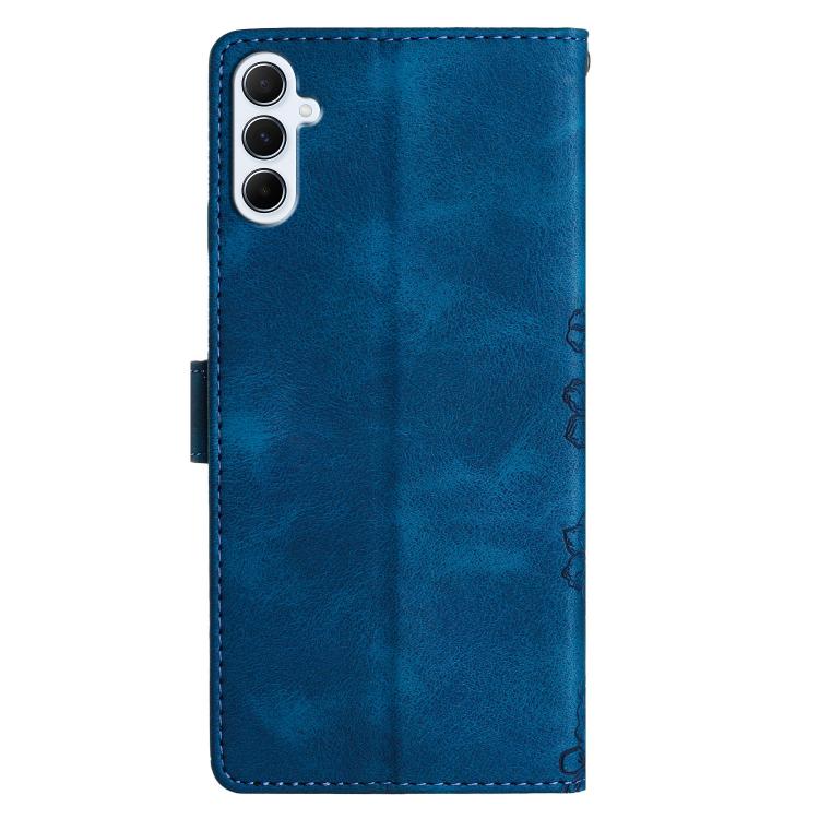 For Samsung Galaxy A17 5G Cherry Blossom Butterfly Skin Feel Embossed PU Phone Case
