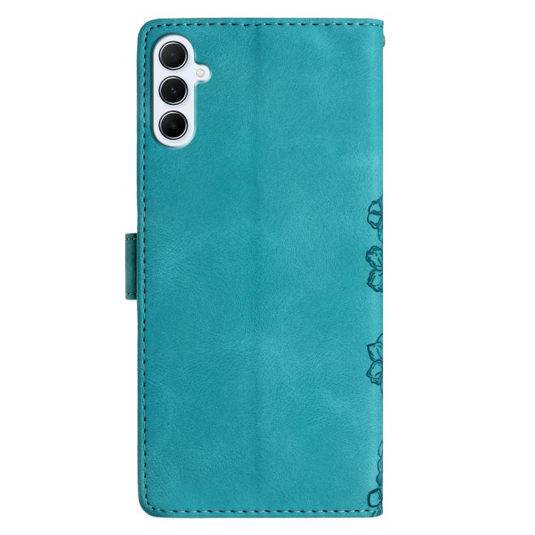 For Samsung Galaxy A37 5G Cherry Blossom Butterfly Skin Feel Embossed PU Phone Case