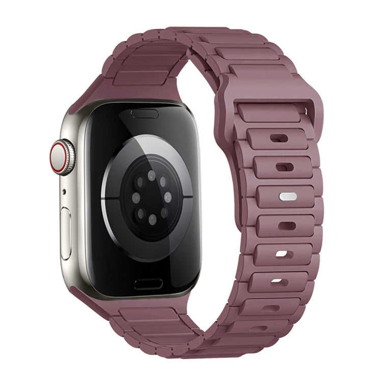 For Apple Watch Series 9 41mm Tri-beads Loop Buckle Silicone Watch Band