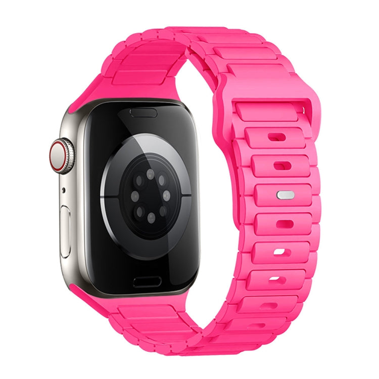 For Apple Watch Series 8 41mm Tri-beads Loop Buckle Silicone Watch Band