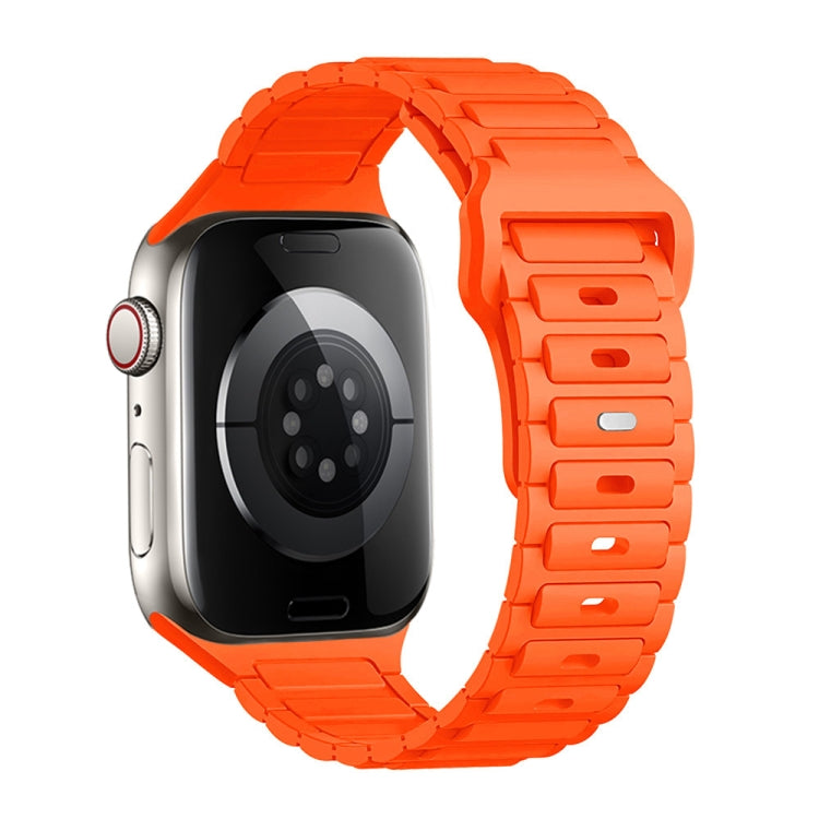 For Apple Watch SE 44mm Tri-beads Loop Buckle Silicone Watch Band
