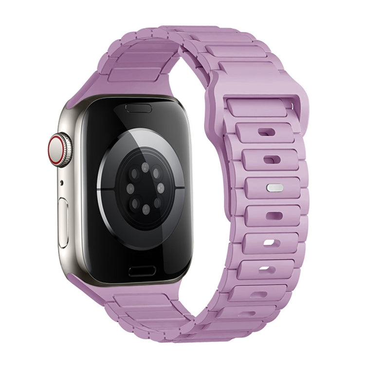 For Apple Watch Series 6 40mm Tri-beads Loop Buckle Silicone Watch Band