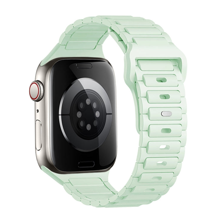 For Apple Watch Series 5 44mm Tri-beads Loop Buckle Silicone Watch Band