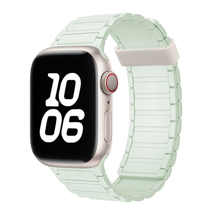 For Apple Watch SE 2023 40mm Tri-beads Magnetic Hoop Silicone Watch Band