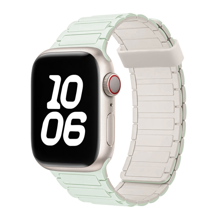 For Apple Watch SE 2023 40mm Tri-beads Magnetic Hoop Silicone Watch Band