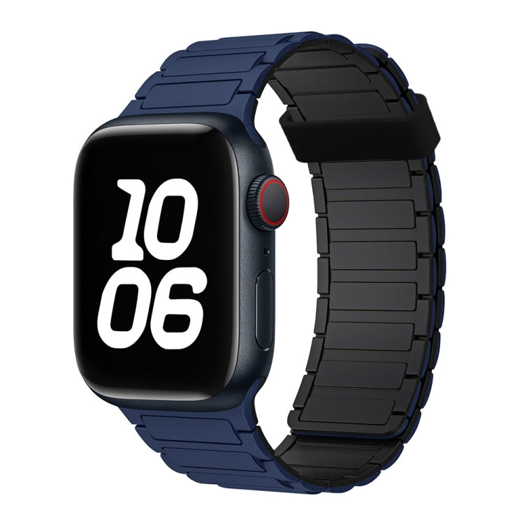 For Apple Watch Series 8 41mm Tri-beads Magnetic Hoop Silicone Watch Band