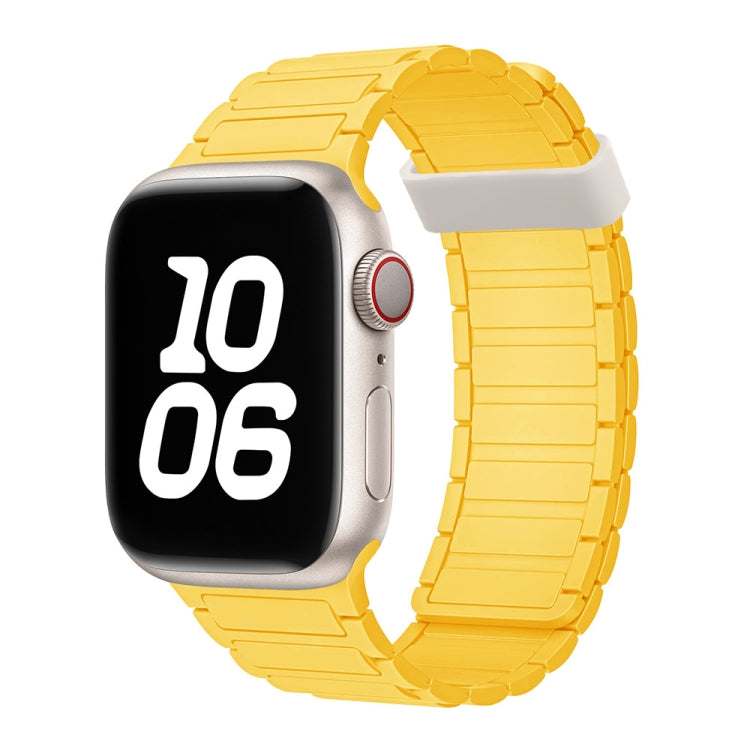 For Apple Watch SE 44mm Tri-beads Magnetic Hoop Silicone Watch Band