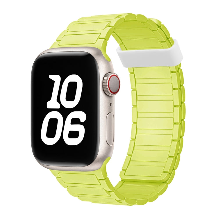 For Apple Watch SE 44mm Tri-beads Magnetic Hoop Silicone Watch Band