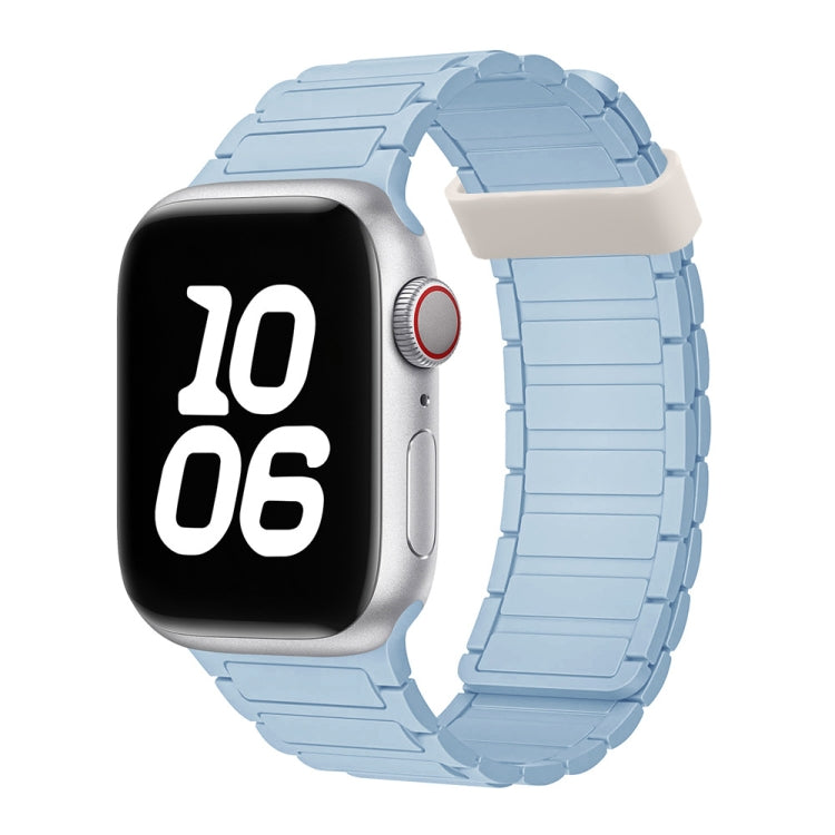 For Apple Watch Series 6 40mm Tri-beads Magnetic Hoop Silicone Watch Band
