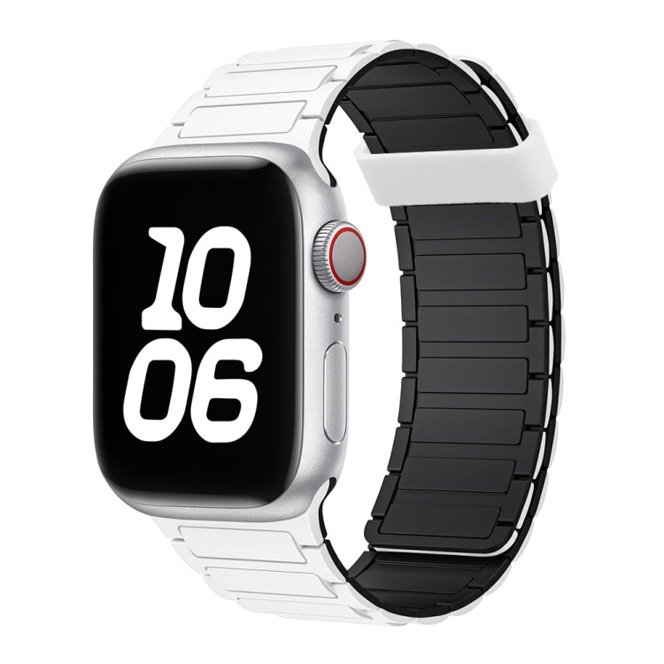 For Apple Watch Series 3 42mm Tri-beads Magnetic Hoop Silicone Watch Band
