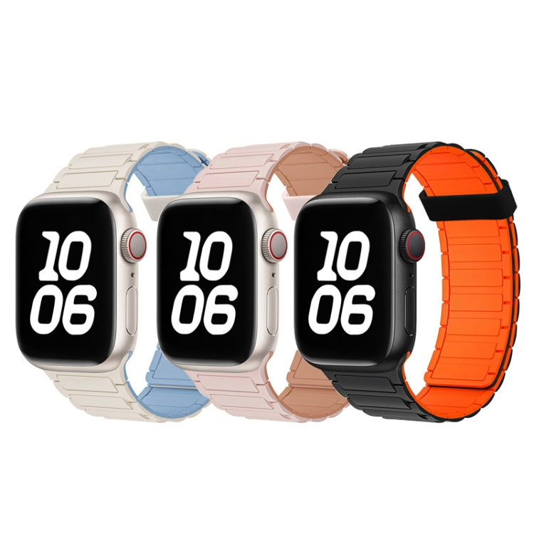 For Apple Watch SE 40mm Tri-beads Magnetic Hoop Silicone Watch Band