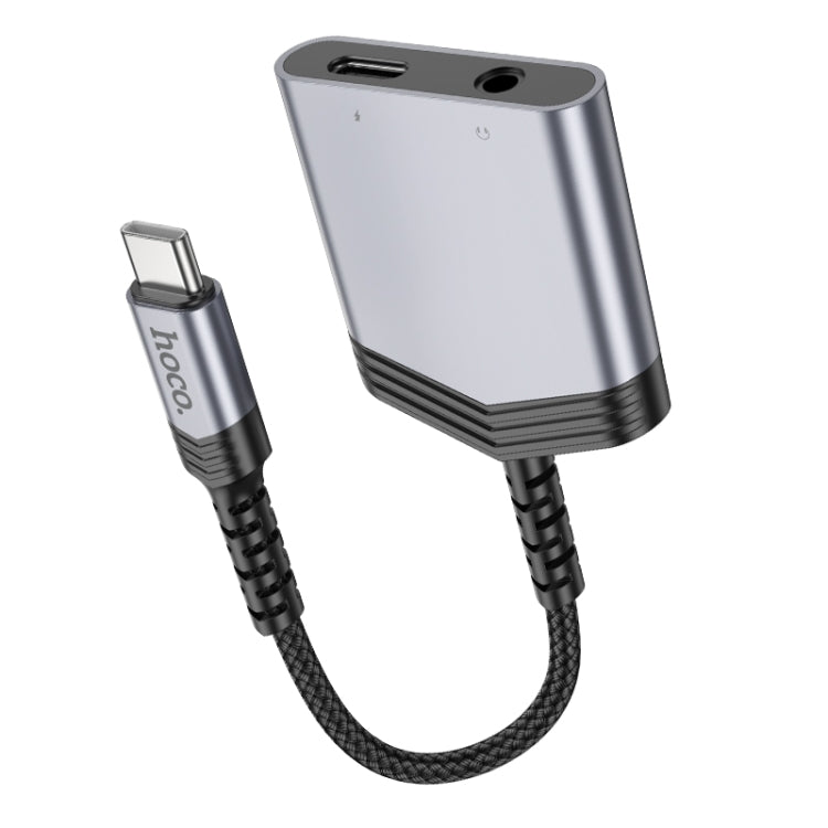 hoco LS39 Type-C to Type-C, 3.5mm Digital Audio Adapter Cable - Tarnish