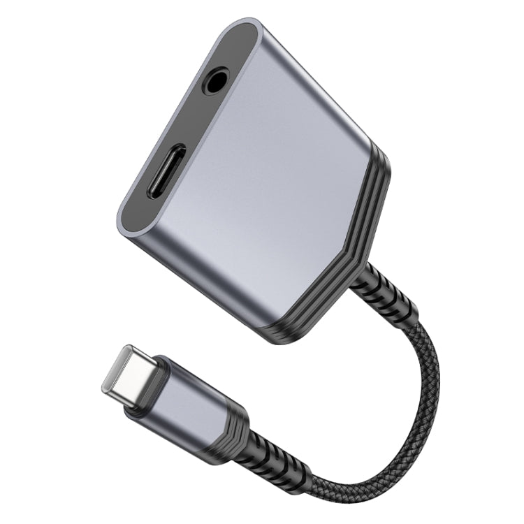 hoco LS39 Type-C to Type-C, 3.5mm Digital Audio Adapter Cable - Tarnish