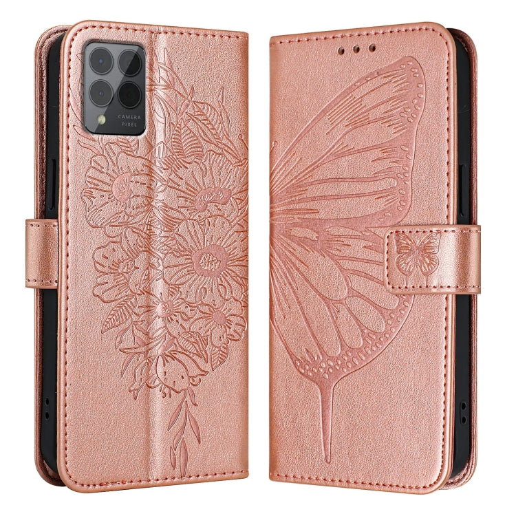 For T-Mobile REVVL 6 Pro / 6x Pro Embossed Butterfly Leather Phone Case