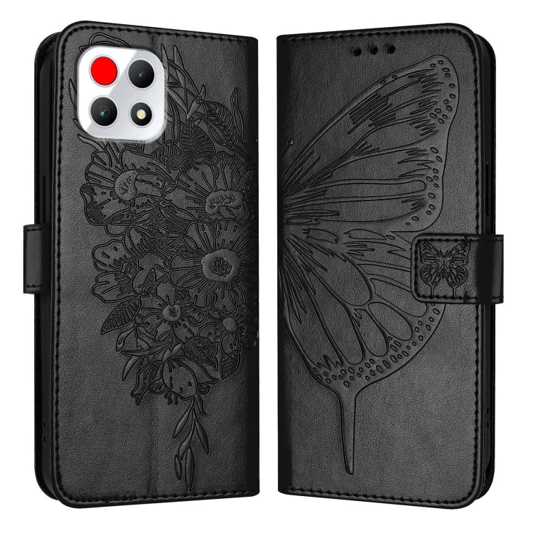 For T-Mobile REVVL 7 5G Embossed Butterfly Leather Phone Case