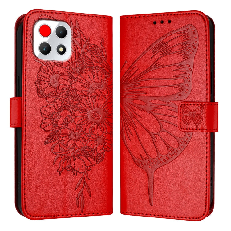 For T-Mobile REVVL 7 5G Embossed Butterfly Leather Phone Case