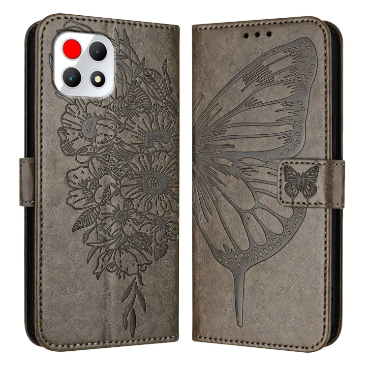For T-Mobile REVVL 7 5G Embossed Butterfly Leather Phone Case