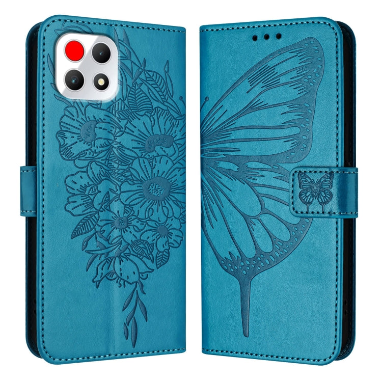 For T-Mobile REVVL 7 5G Embossed Butterfly Leather Phone Case