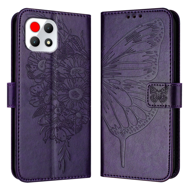 For T-Mobile REVVL 7 5G Embossed Butterfly Leather Phone Case