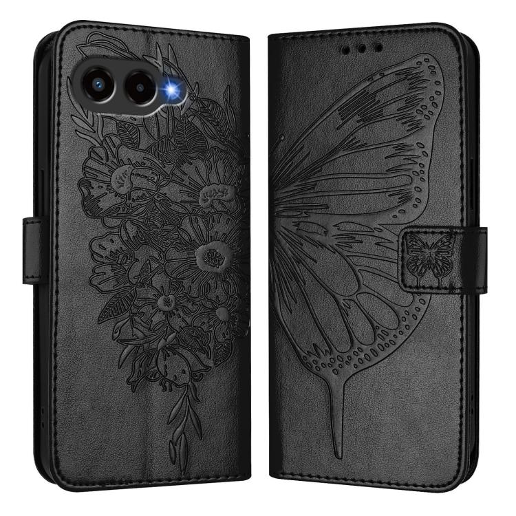 For T-Mobile REVVL 8 / T Phone 3 5G Embossed Butterfly Leather Phone Case