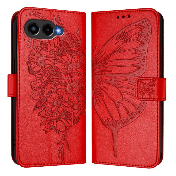 For T-Mobile REVVL 8 / T Phone 3 5G Embossed Butterfly Leather Phone Case