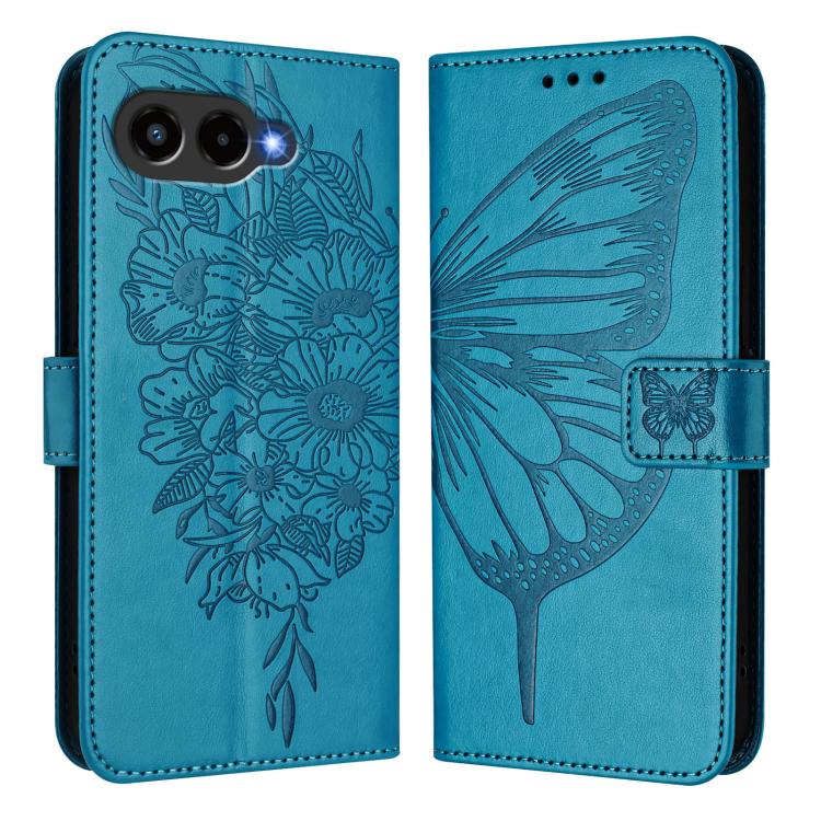 For T-Mobile REVVL 8 / T Phone 3 5G Embossed Butterfly Leather Phone Case