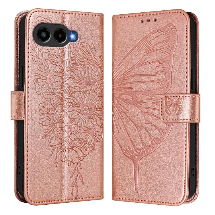 For T-Mobile REVVL 8 / T Phone 3 5G Embossed Butterfly Leather Phone Case